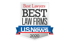 Voted Best Lawyers Best Law Firms by U.S. News in 2020
