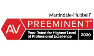 Martindale-Hubbell AV Preeminent rated 2020